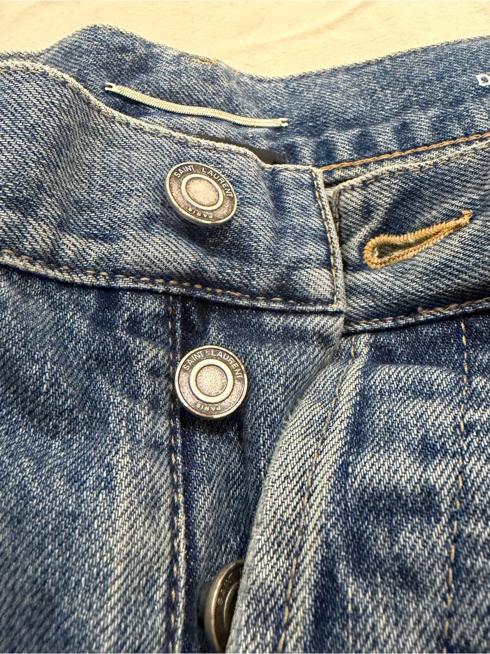 Saint Laurent Men’s Blue Denim Jeans